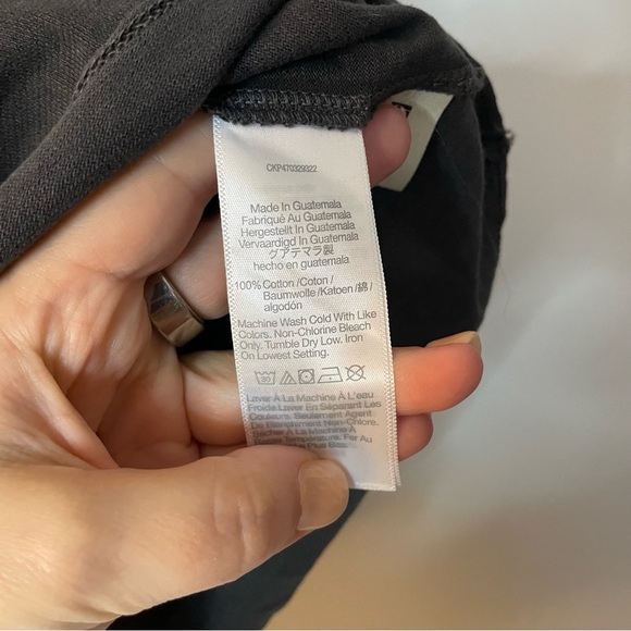 Madewell Dark Gray Short Sleeve Henley Shirt Small - Picture 5 of 5